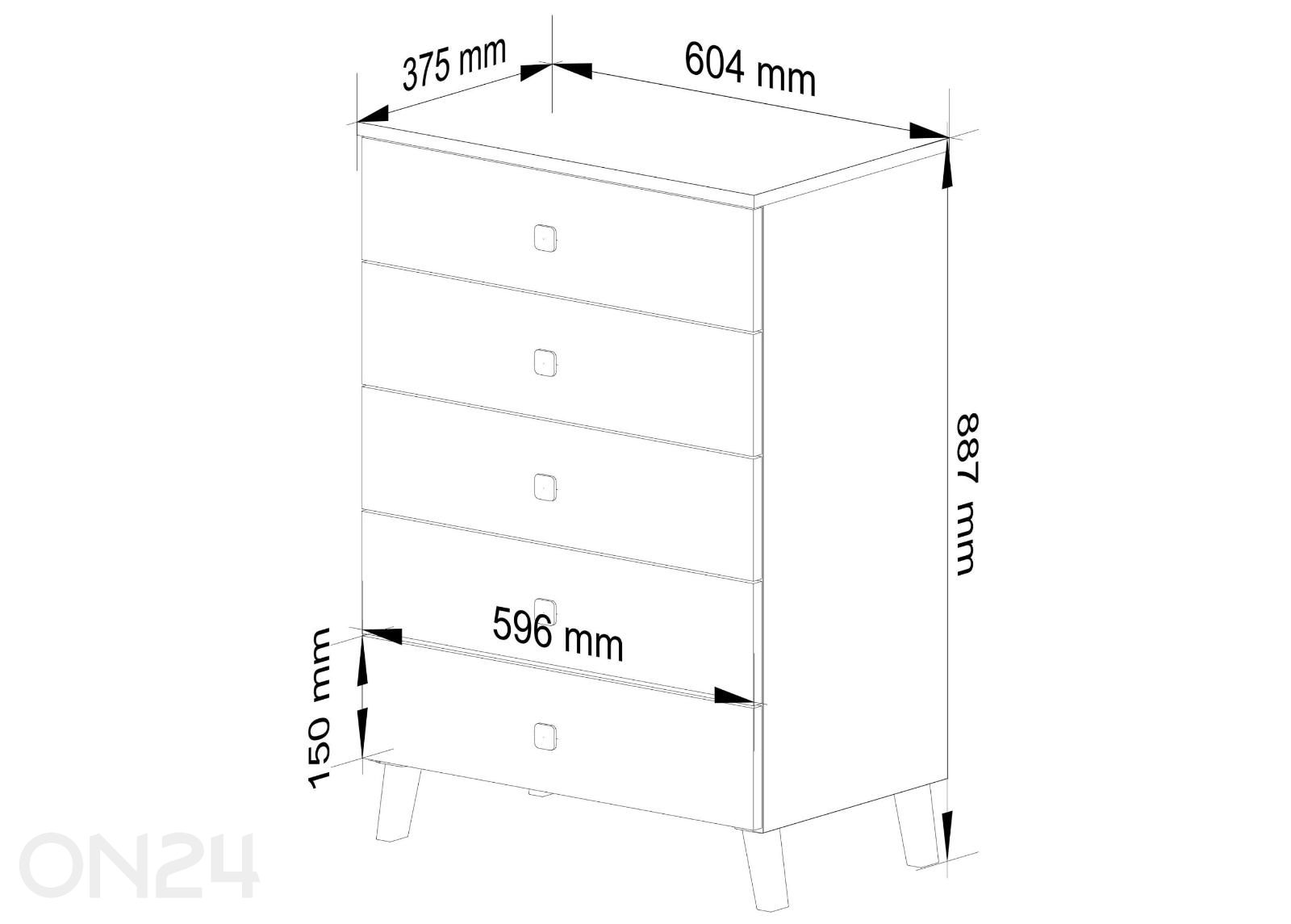 Lipasto Mobi 60 cm kuvasuurennos mitat