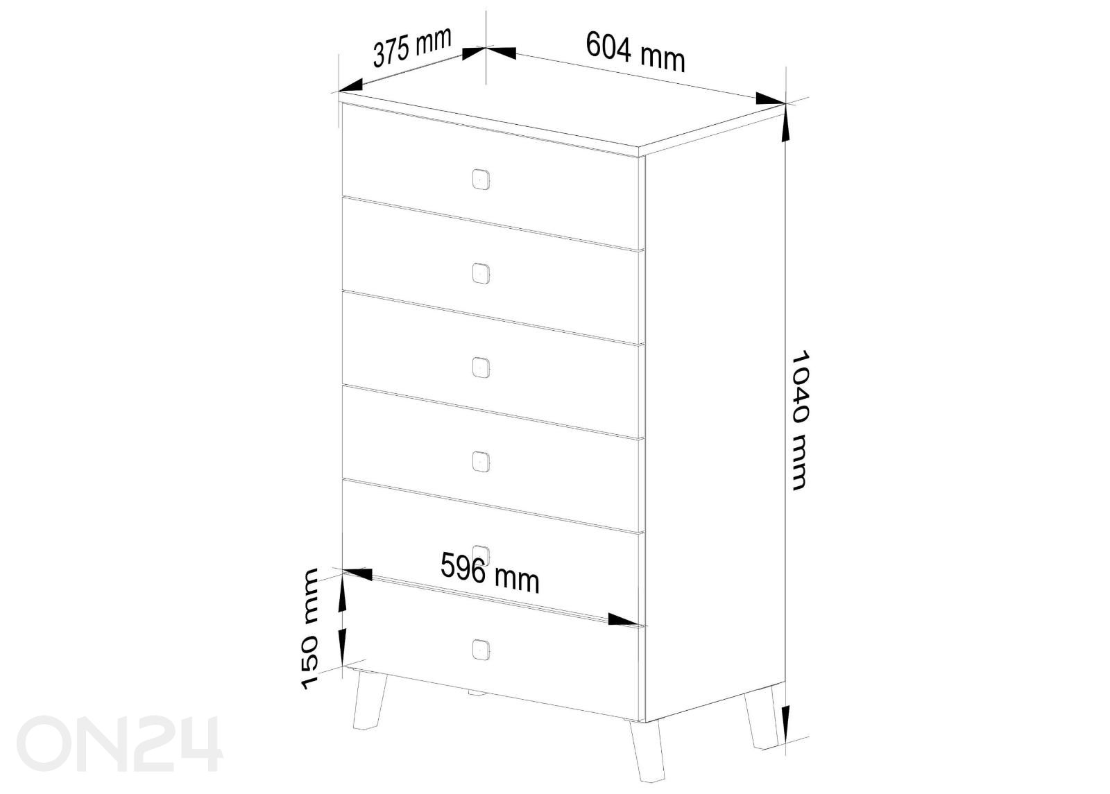 Lipasto Mobi 60 cm kuvasuurennos mitat