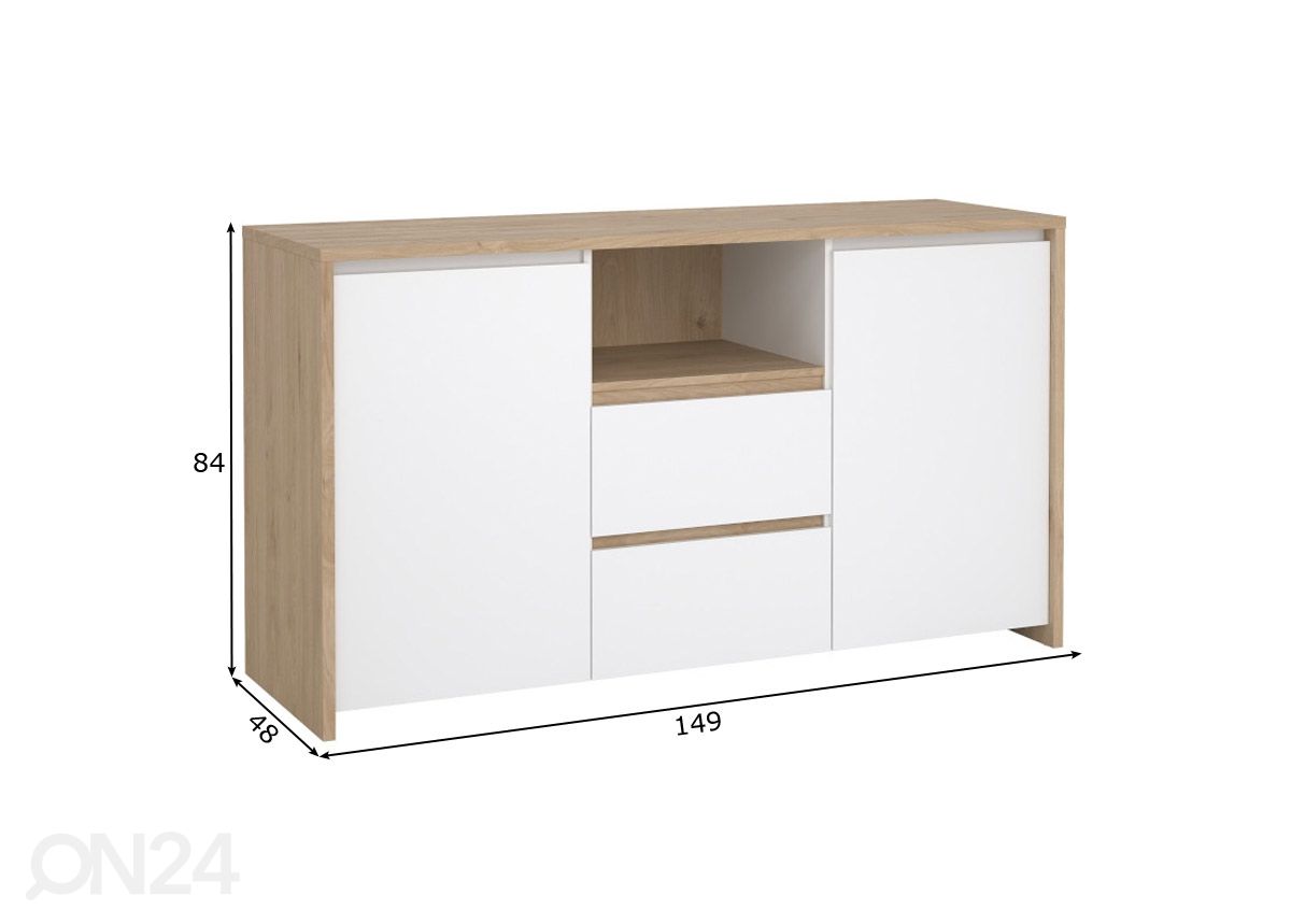 Lipasto Next 149 cm kuvasuurennos mitat
