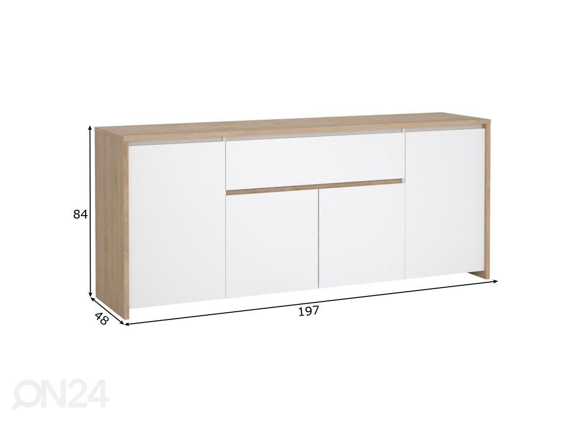 Lipasto Next 197 cm kuvasuurennos mitat