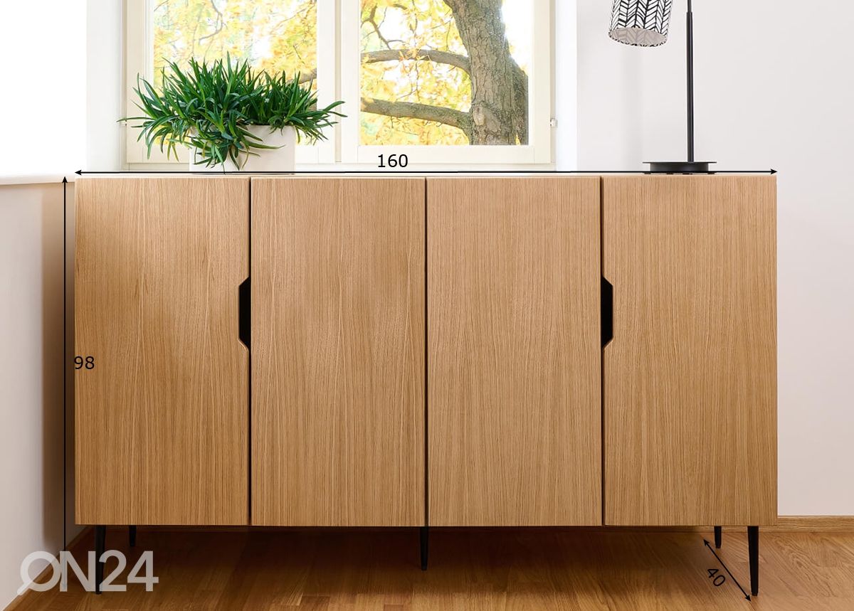 Lipasto Noble 160 cm kuvasuurennos mitat