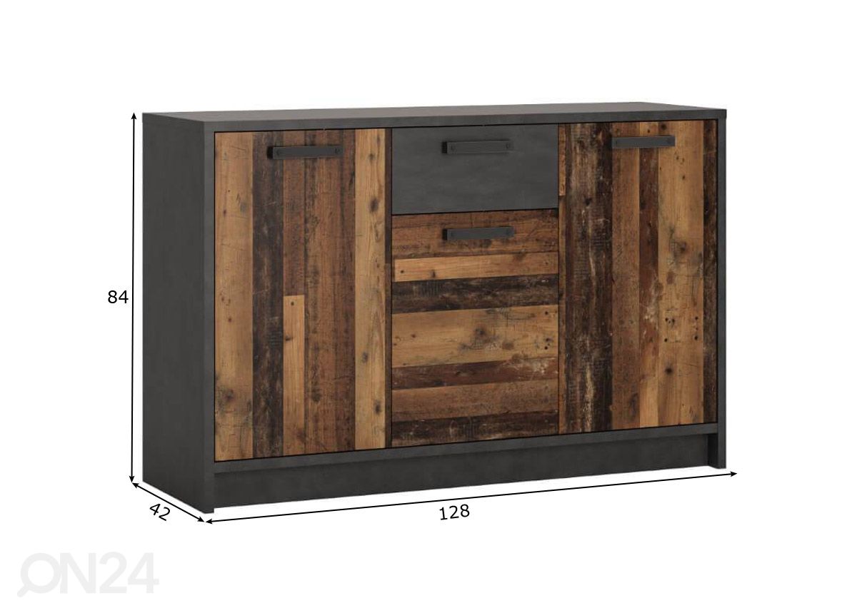 Lipasto Nubi 128 cm kuvasuurennos mitat