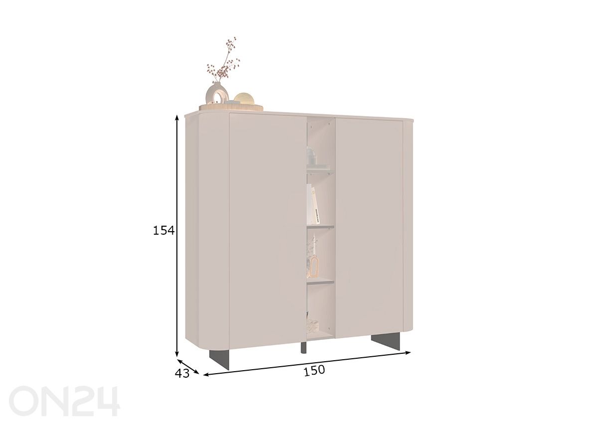 Lipasto Ortisei 150 cm kuvasuurennos mitat