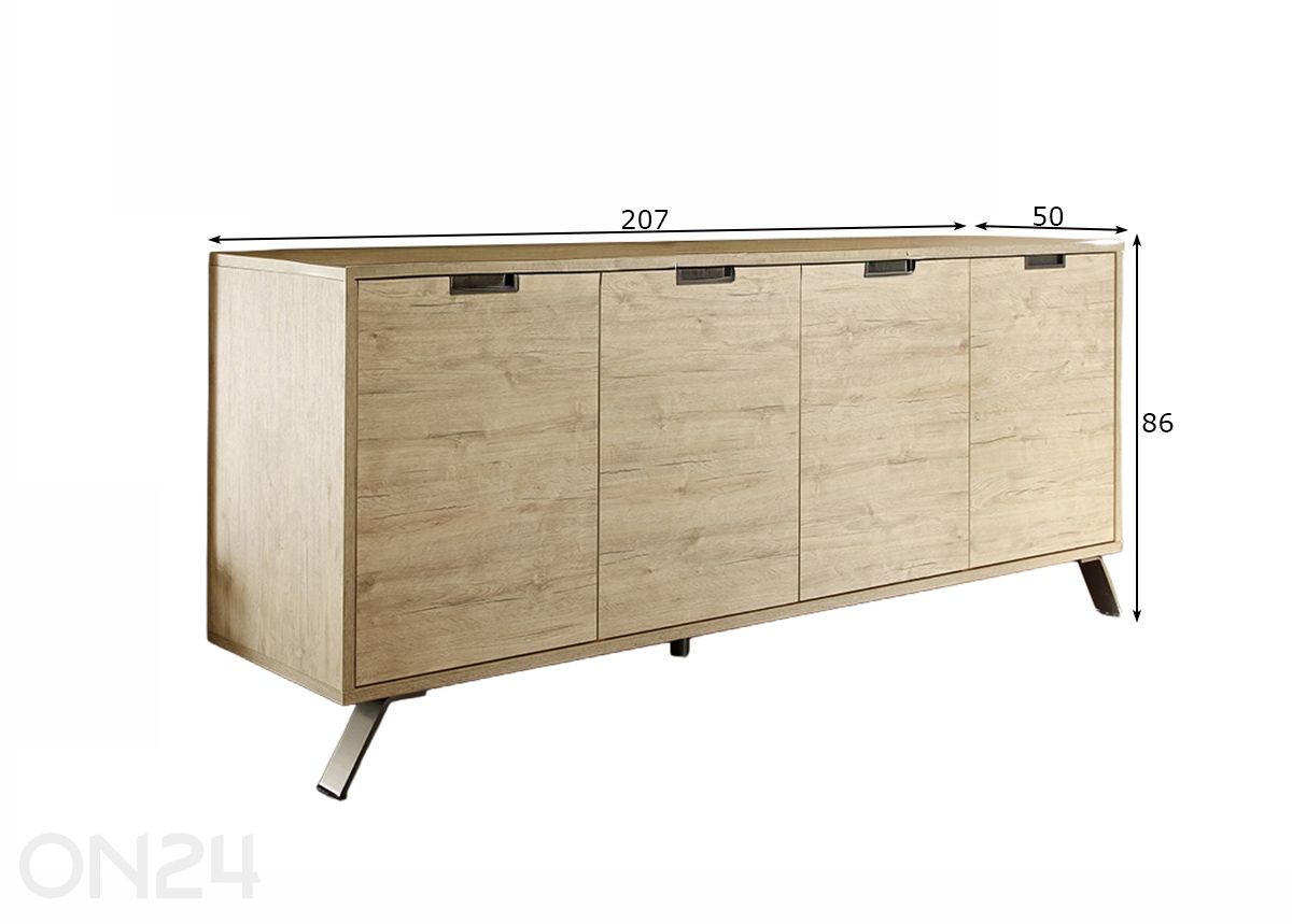 Lipasto Palma 207 cm kuvasuurennos mitat