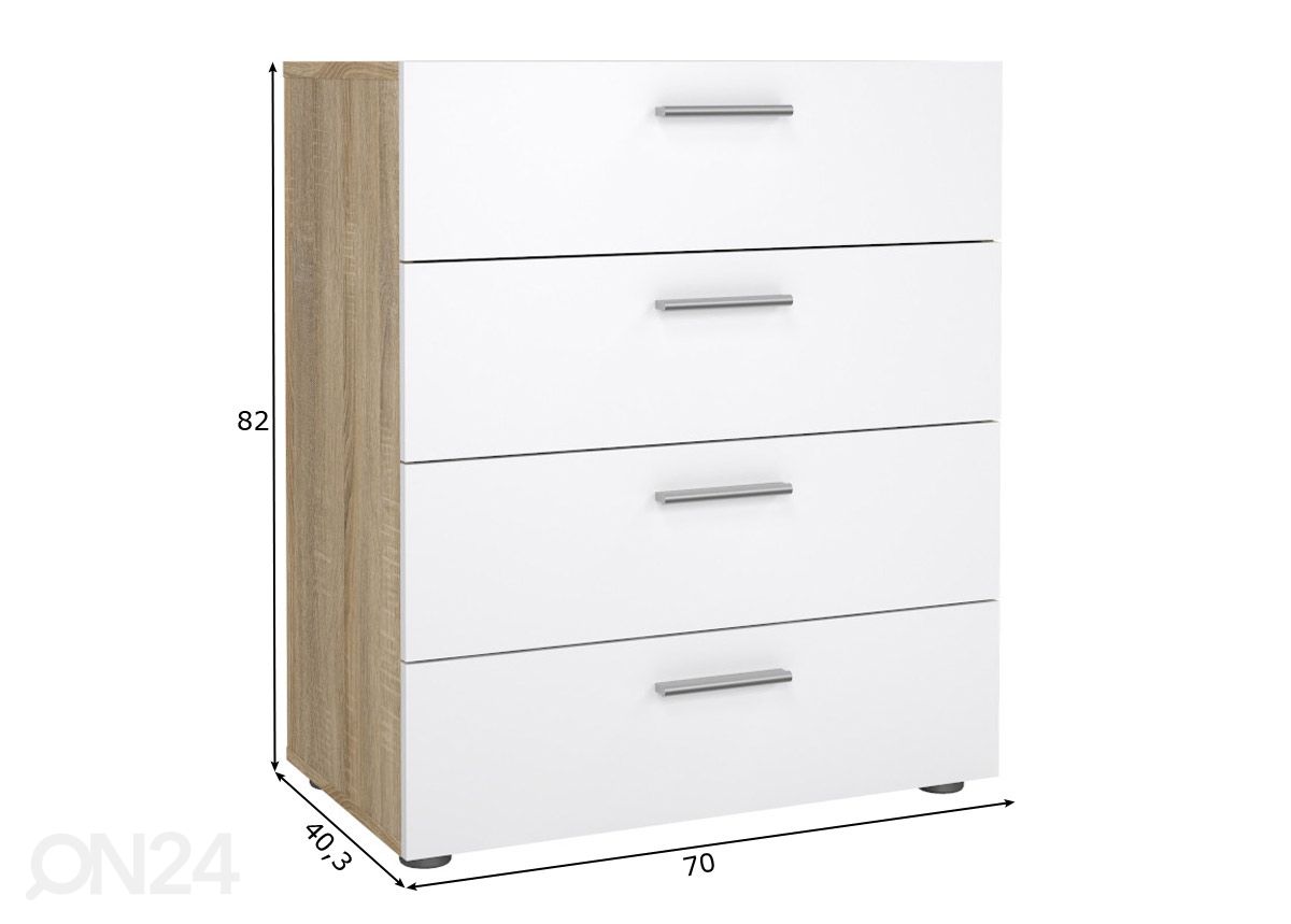 Lipasto Pepe 70 cm kuvasuurennos mitat