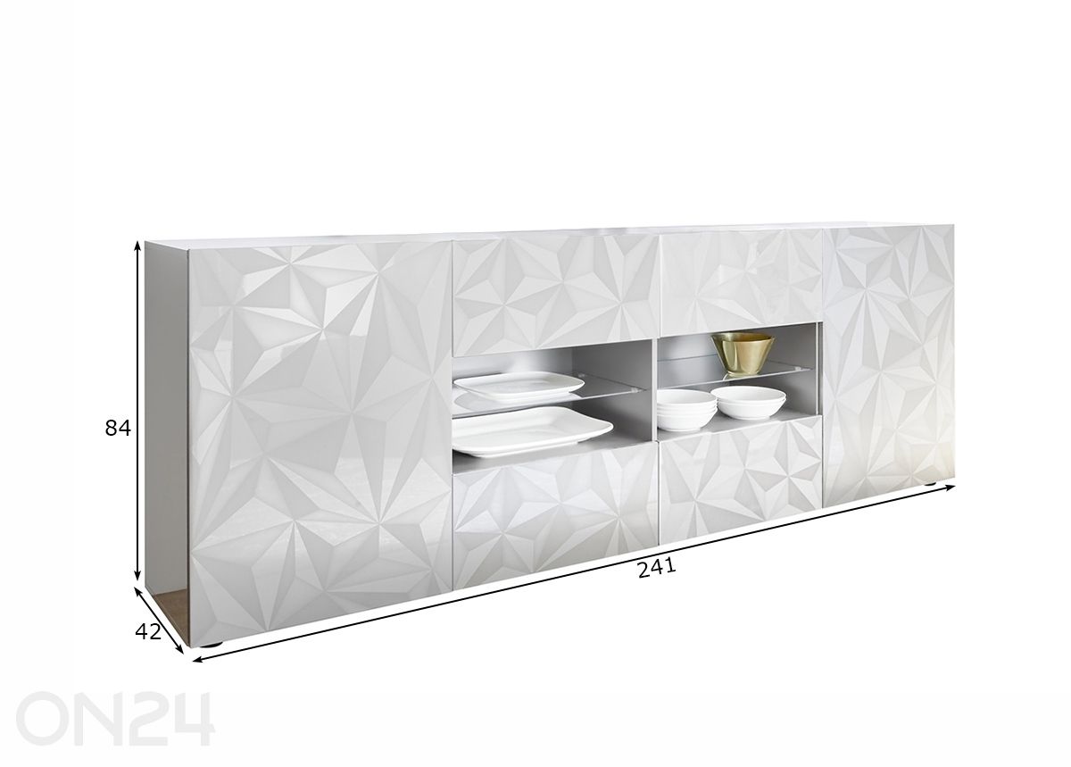 Lipasto Prisma 241 cm kuvasuurennos mitat