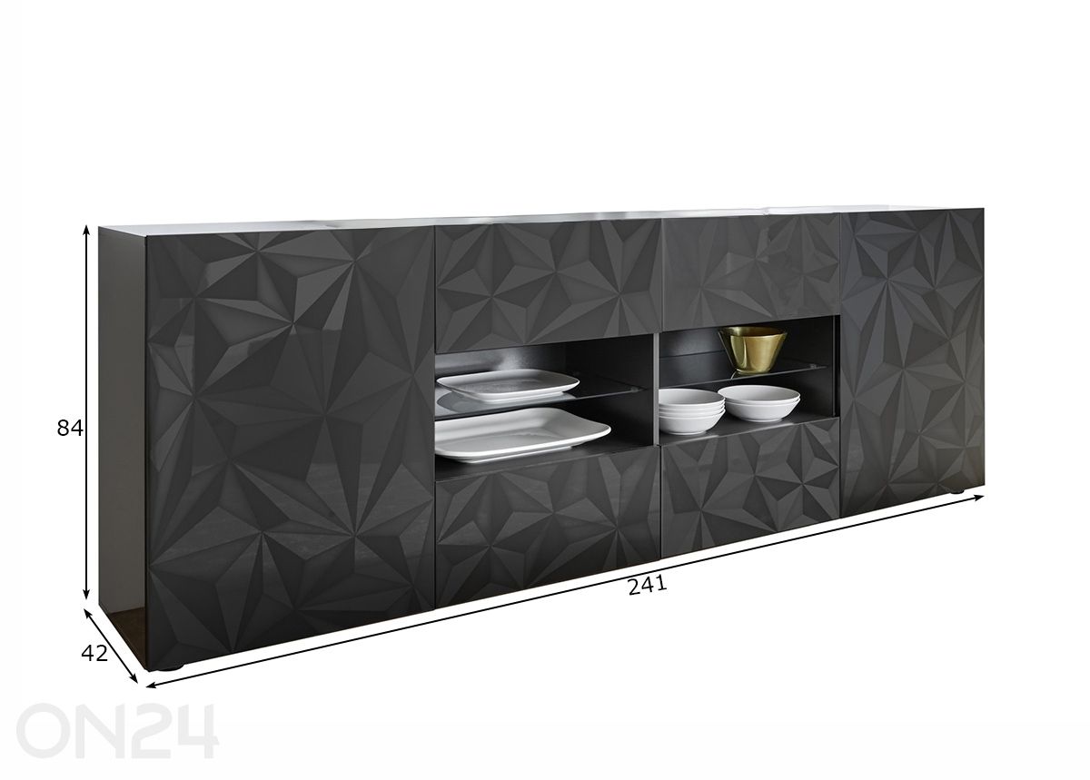 Lipasto Prisma 241 cm kuvasuurennos mitat