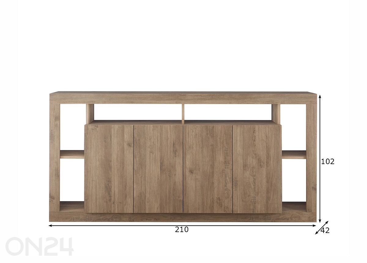 Lipasto Rimini 210 cm kuvasuurennos mitat
