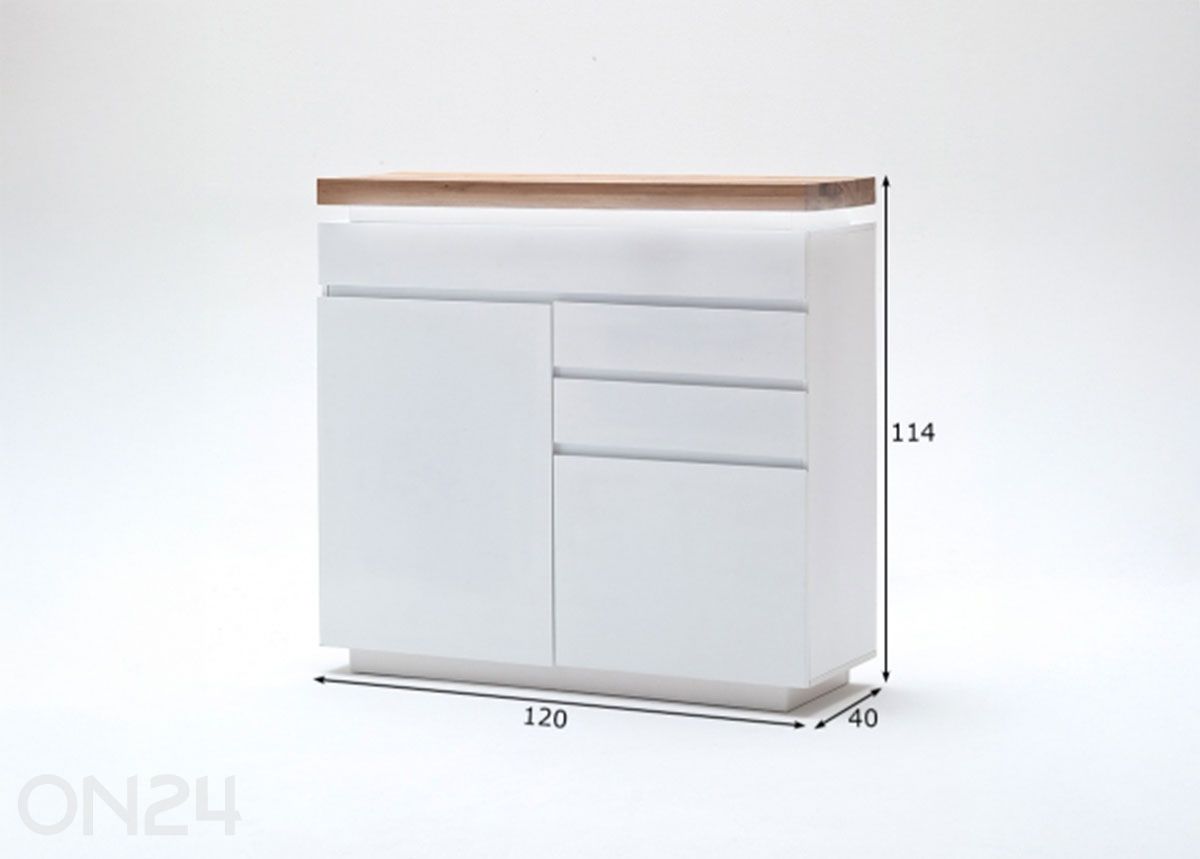 Lipasto Romina 120 cm kuvasuurennos mitat