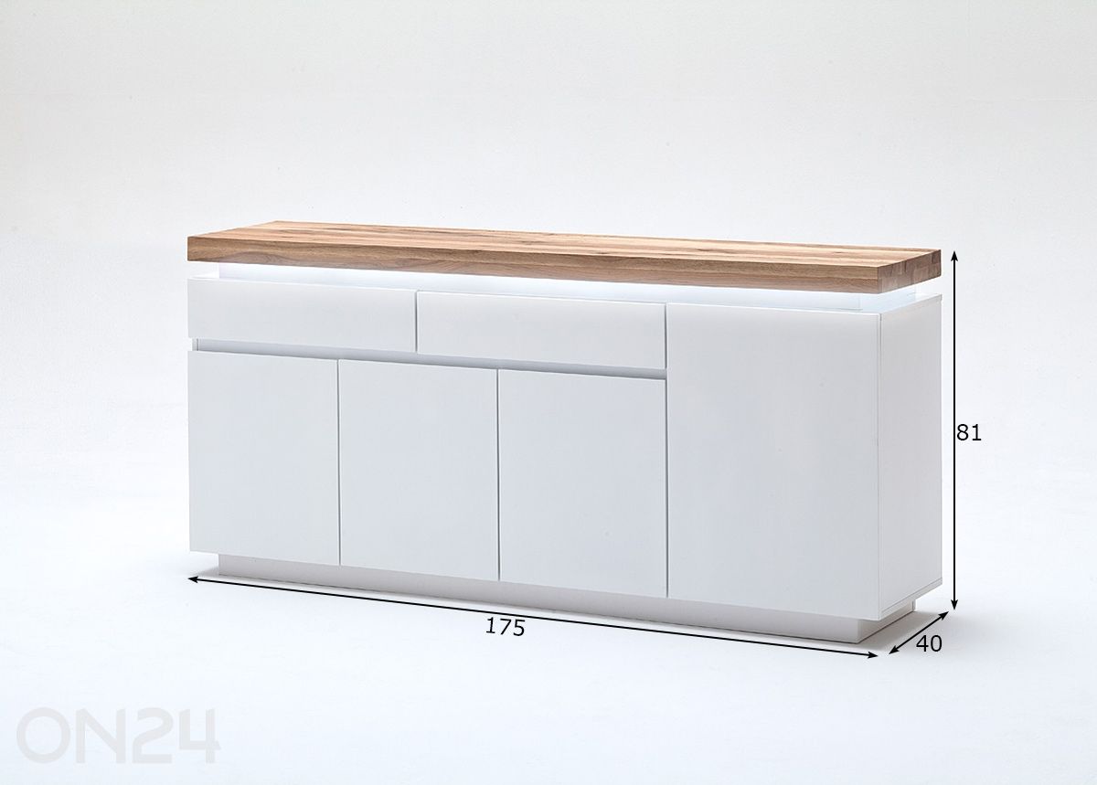 Lipasto Romina 175 cm kuvasuurennos mitat