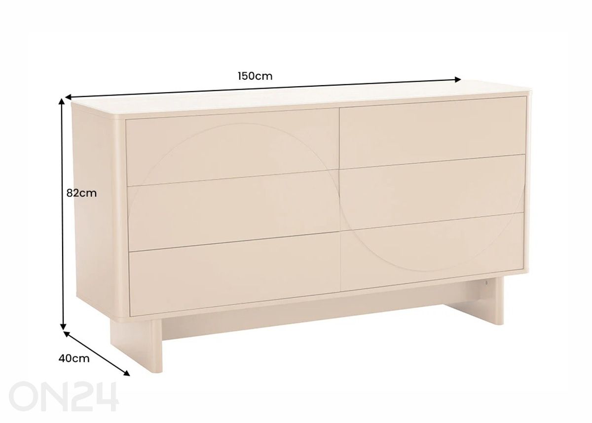 Lipasto Savoy 150 cm kuvasuurennos mitat