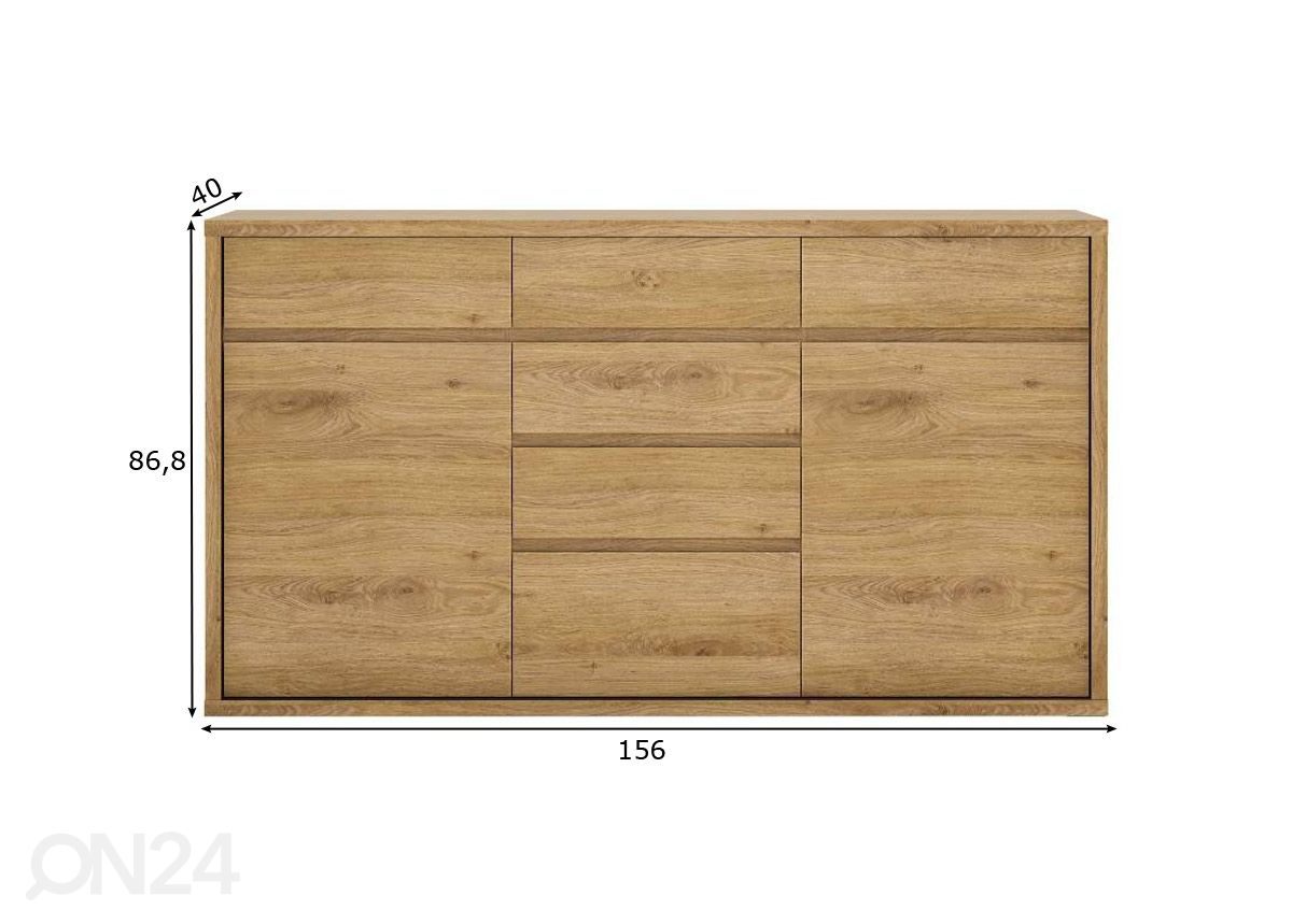 Lipasto Shetland 156 cm kuvasuurennos mitat