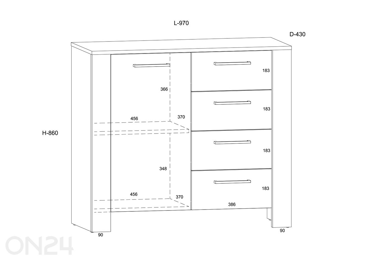 Lipasto Slide140 cm kuvasuurennos mitat