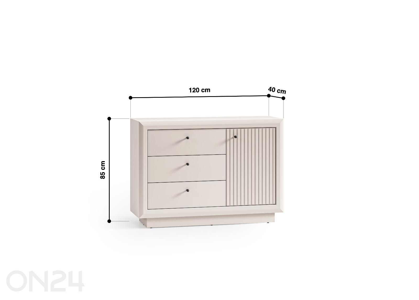 Lipasto Solo 120 cm kuvasuurennos mitat