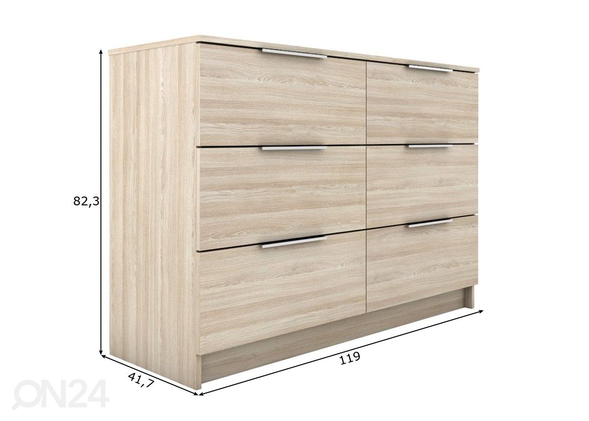 Lipasto Space 119 cm kuvasuurennos mitat