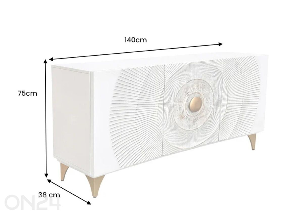 Lipasto Sunset 140 cm kuvasuurennos mitat