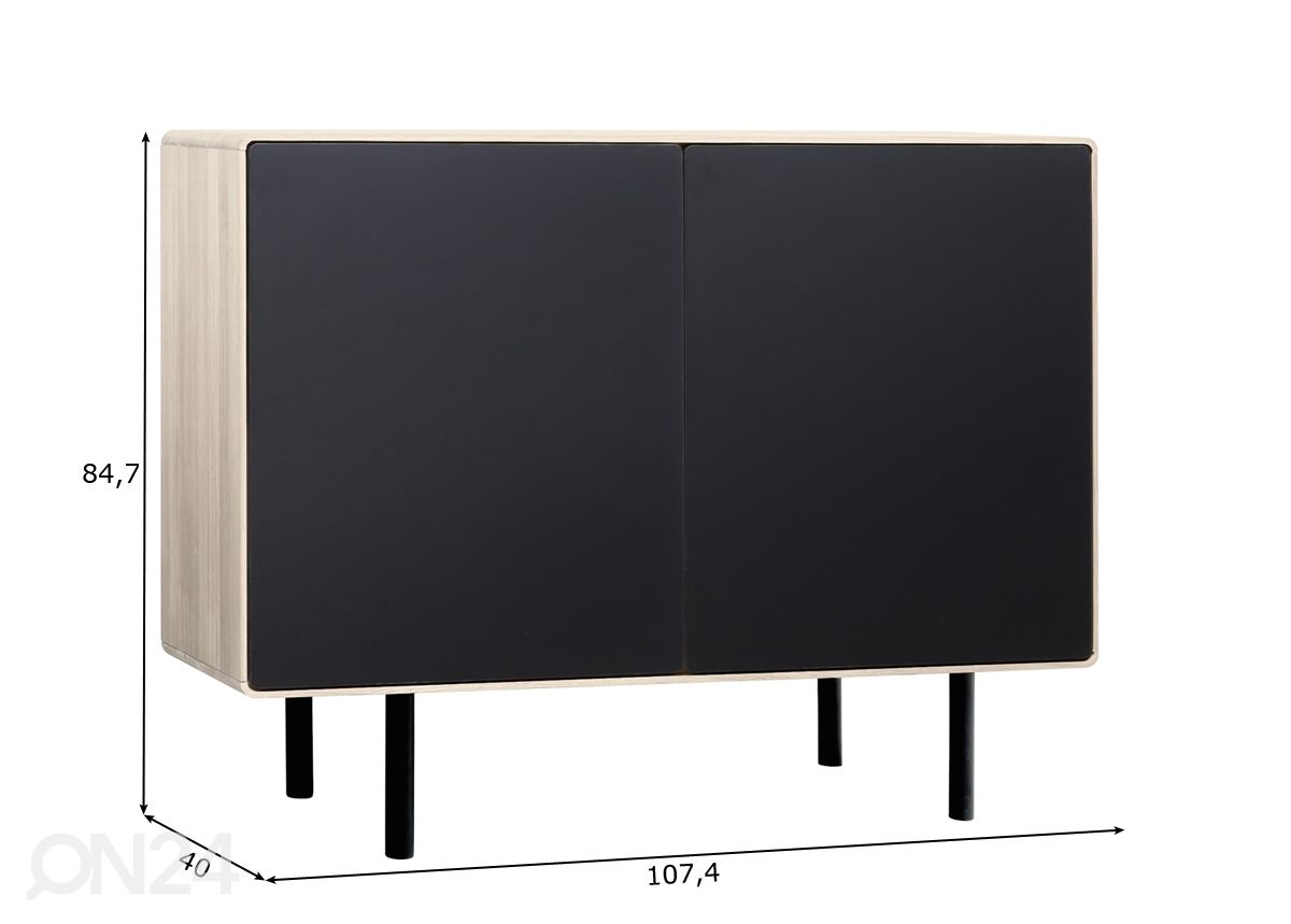 Lipasto Tokyo 107 cm, valkoinen öljy kuvasuurennos mitat