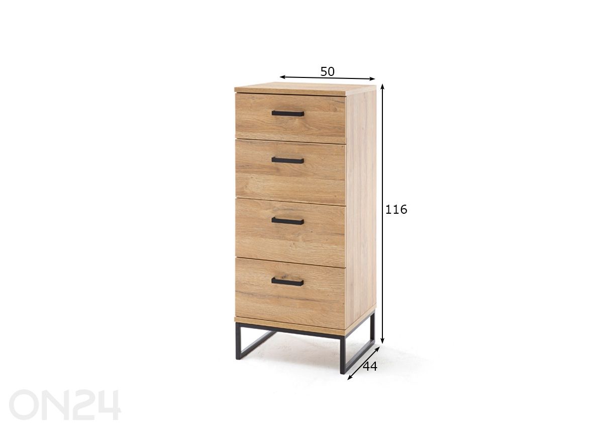 Lipasto Toledo, 50 cm kuvasuurennos mitat