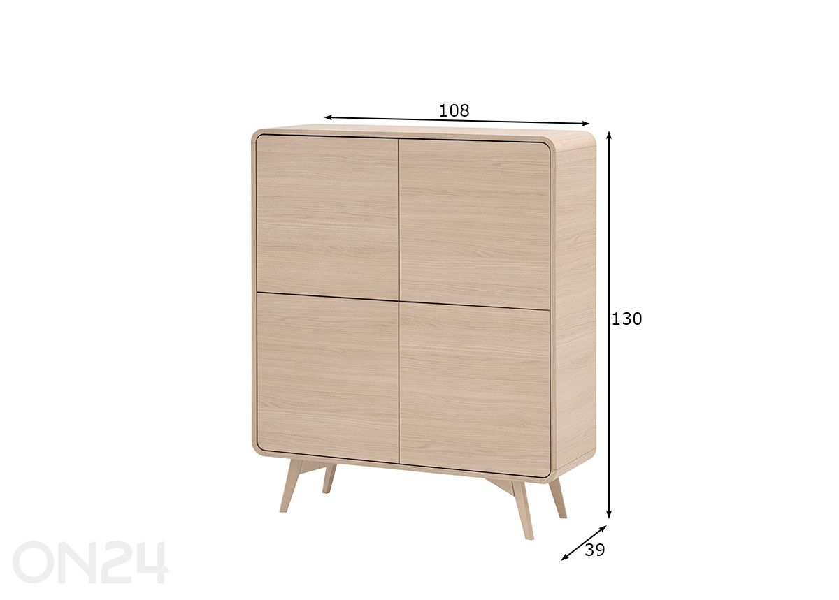 Lipasto Torsby 108 cm kuvasuurennos mitat