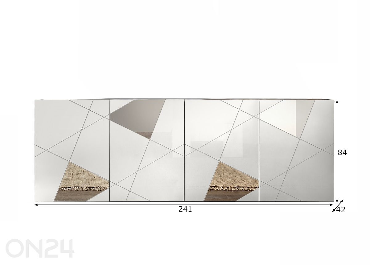 Lipasto Vittoria 241 cm kuvasuurennos mitat