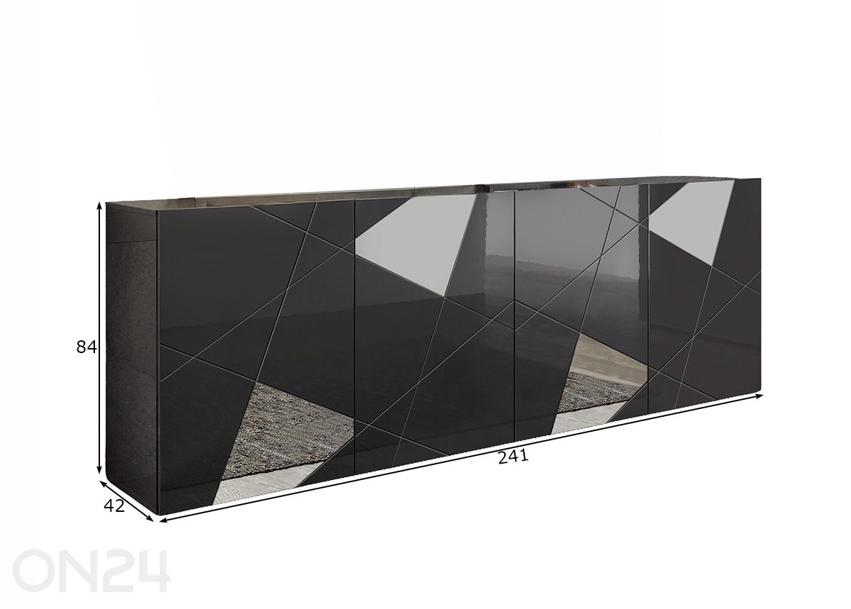 Lipasto Vittoria 241 cm kuvasuurennos mitat