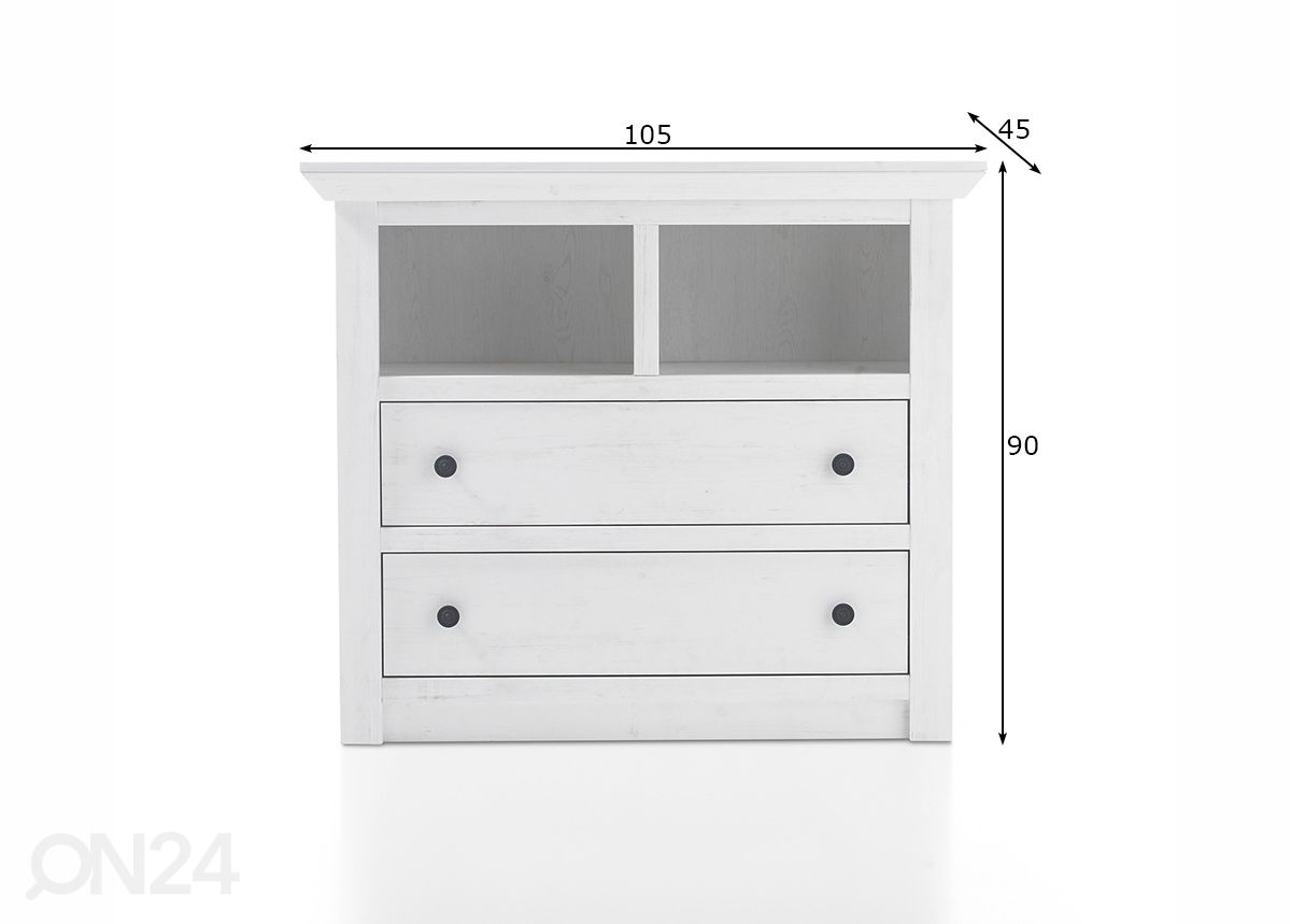 Lipasto Westerland 105 cm kuvasuurennos mitat