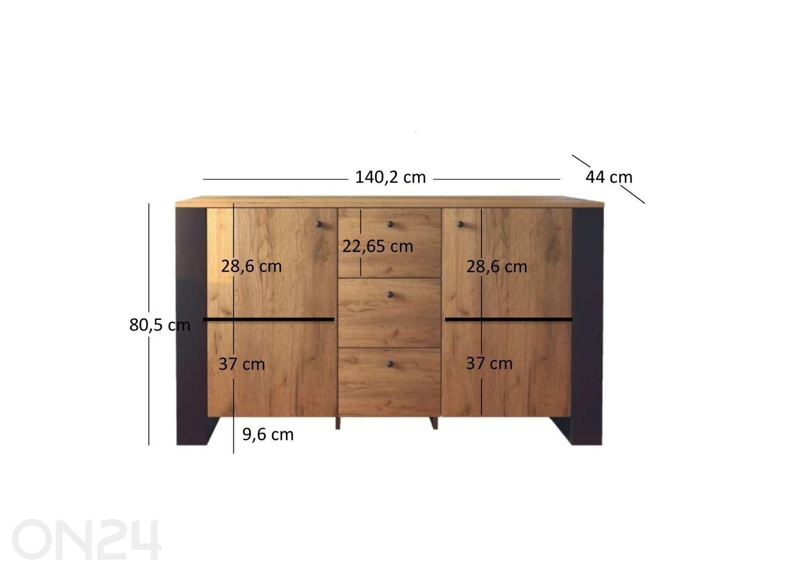 Lipasto Wood kuvasuurennos mitat