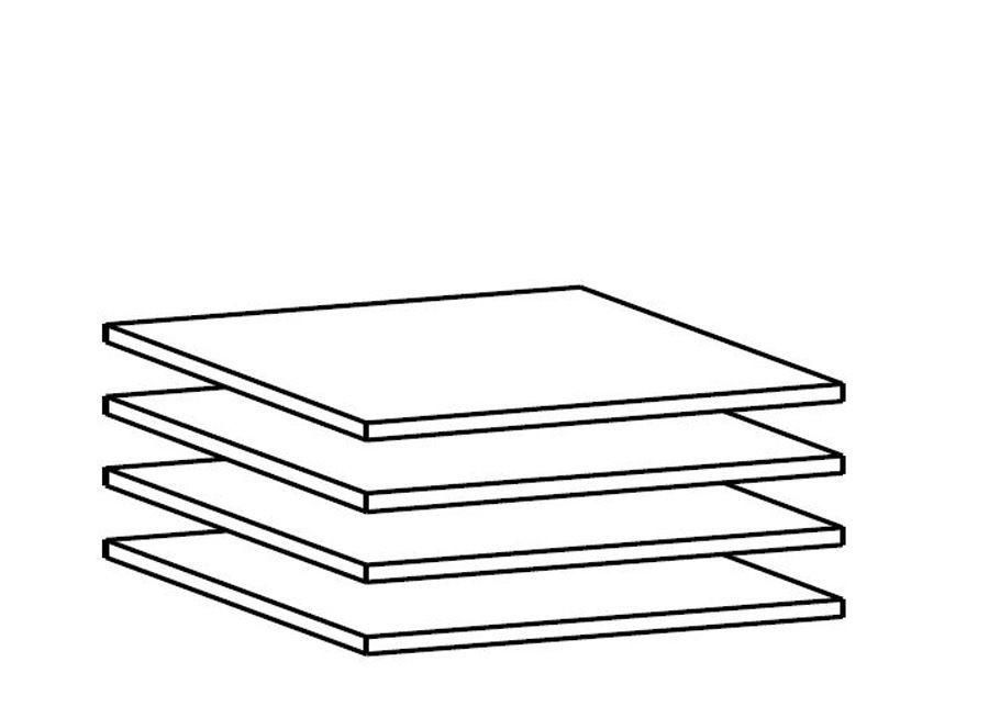 Lisähyllyt 100 cm kaappiin, 4 kpl kuvasuurennos