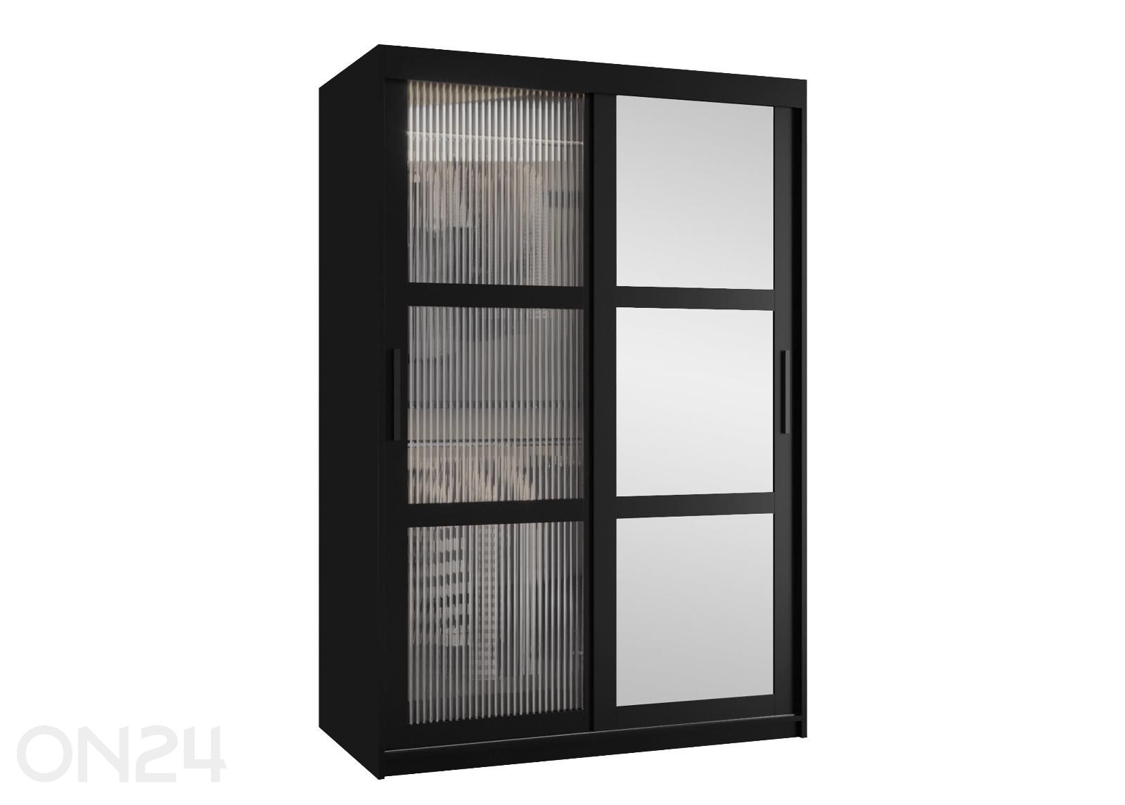 Liukuovellinen vaatekaappi Flutes 120 cm kuvasuurennos