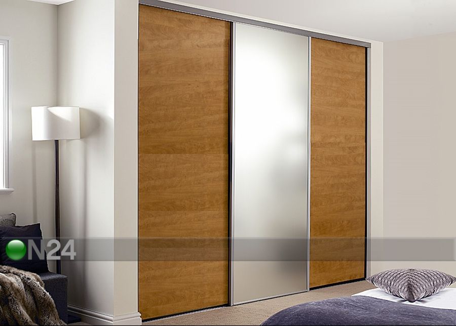 Liukuovet PRESTIGE, 1 peili ja 2 melamiiniovea 270x250 cm kuvasuurennos