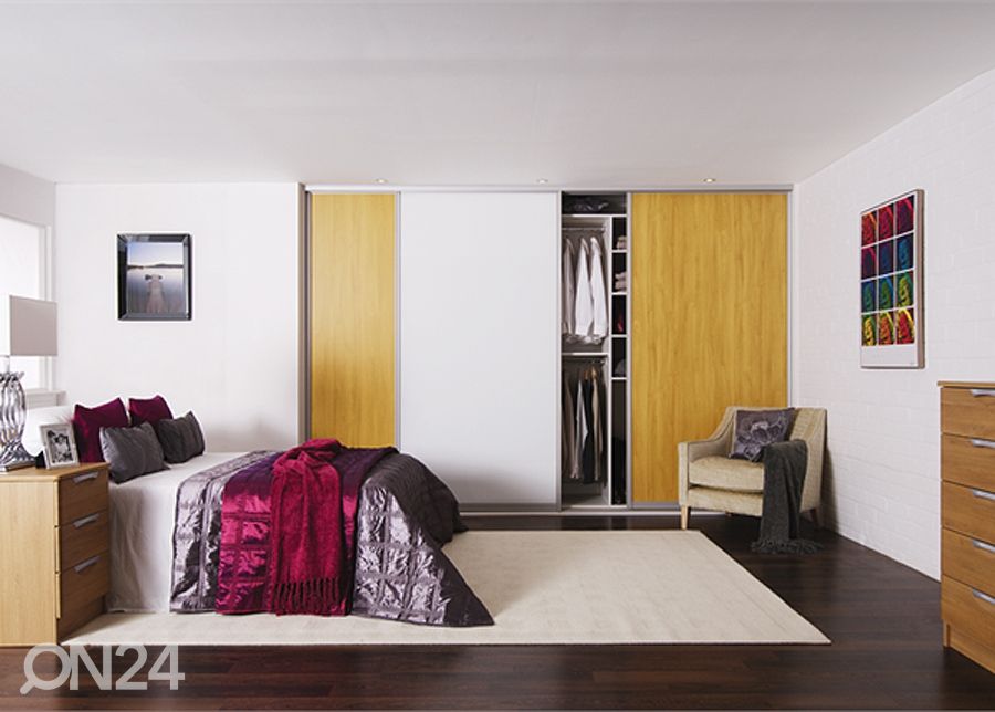 Liukuovet Prestige, 3 melamiiniovea oviaukkoon 210-240x255 cm kuvasuurennos