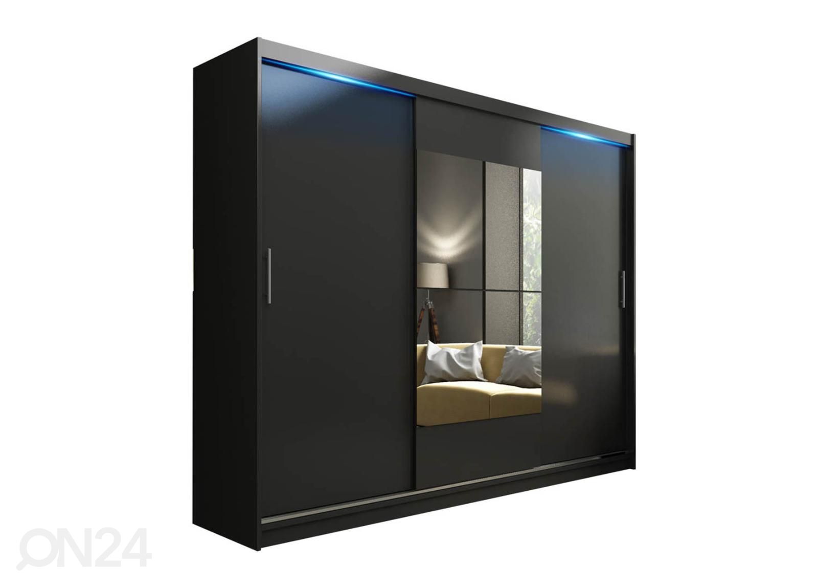 Liukuovikaappi 250 cm + LED kuvasuurennos