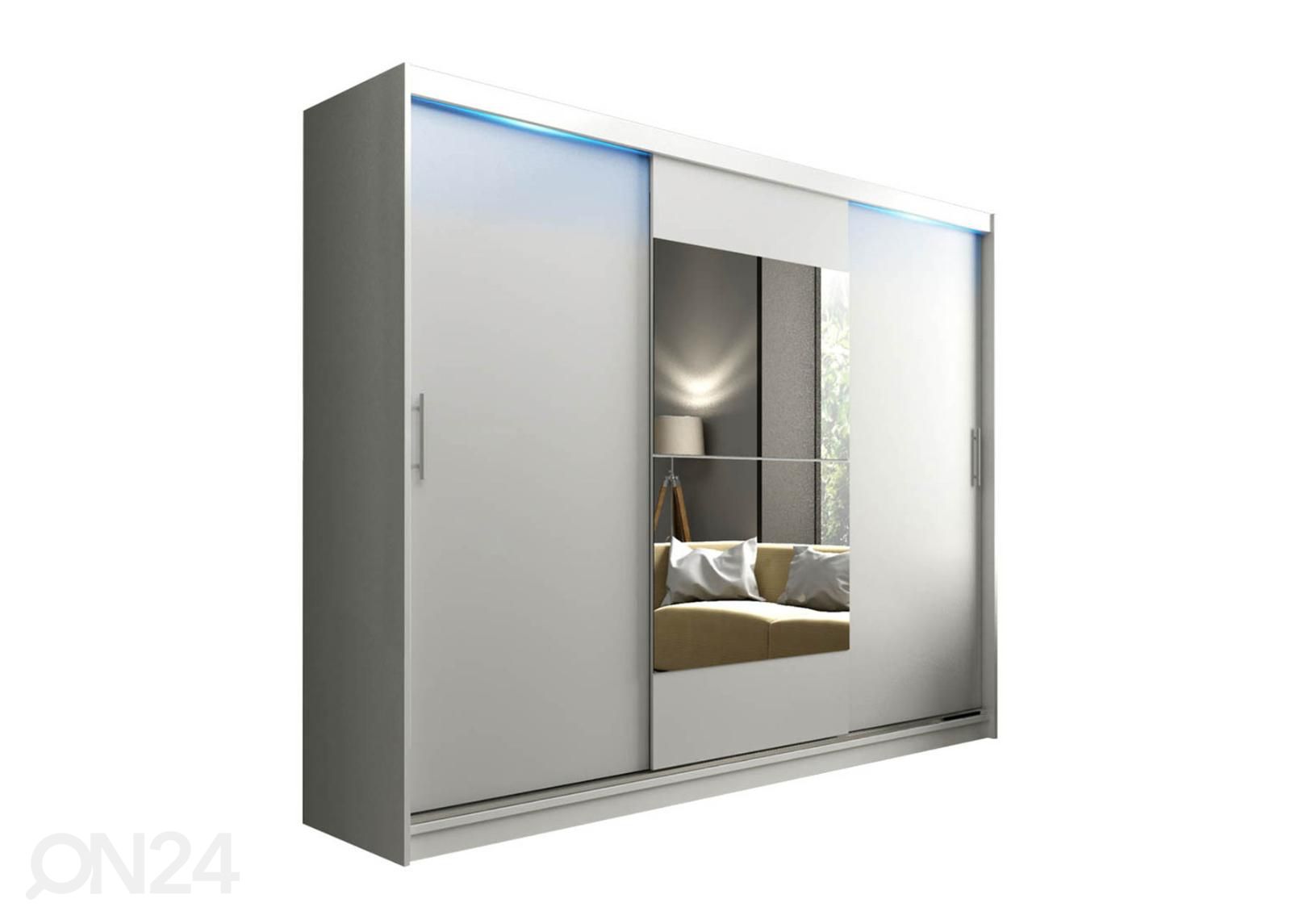 Liukuovikaappi 250 cm + LED kuvasuurennos