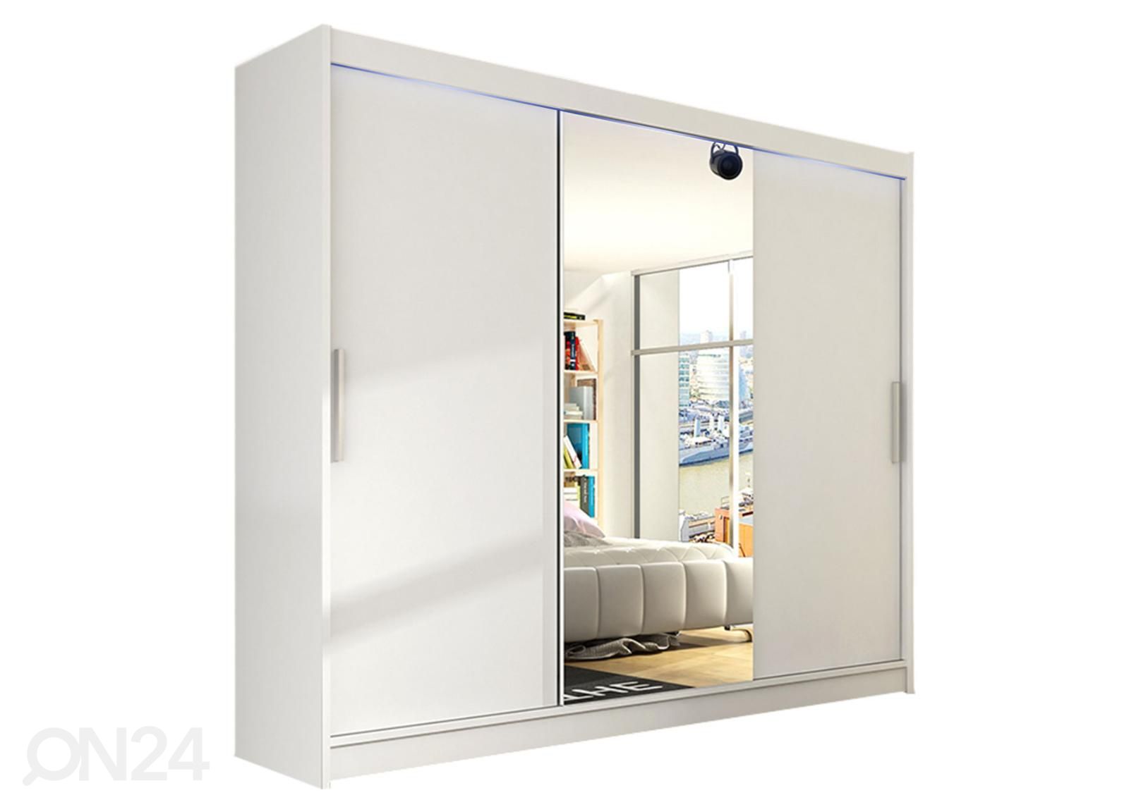 Liukuovikaappi 250 cm + LED kuvasuurennos