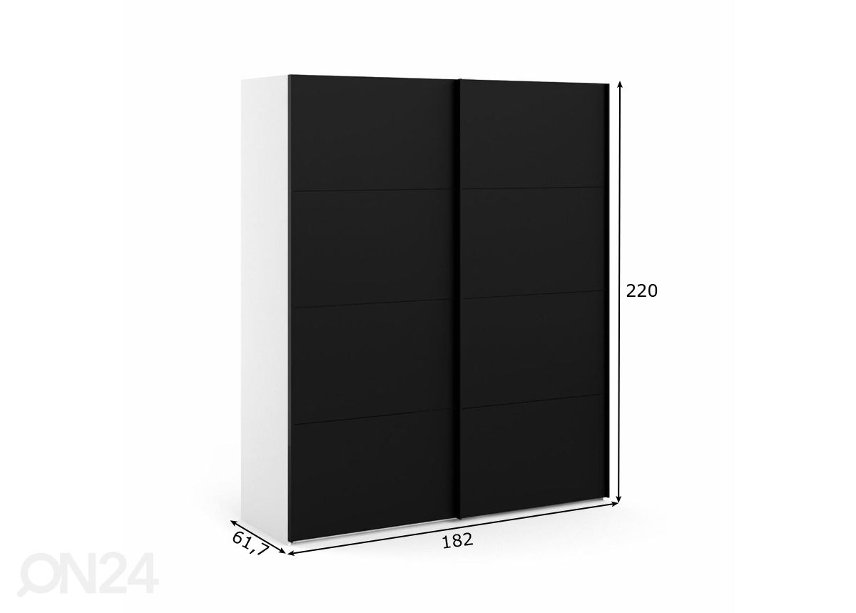 Liukuovikaappi Firenze 182 cm kuvasuurennos mitat