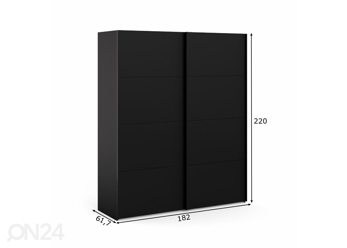 Liukuovikaappi Firenze 182 cm kuvasuurennos mitat