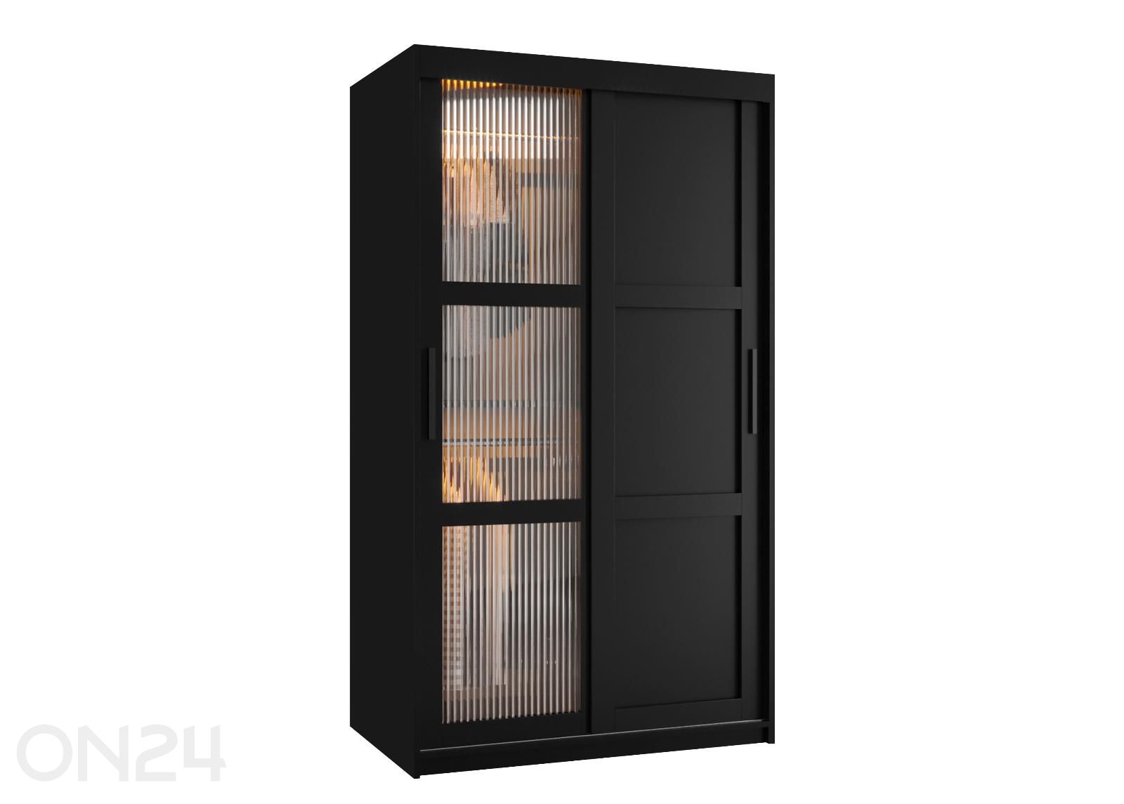 Liukuovikaappi Flutes 100 cm + LED kuvasuurennos