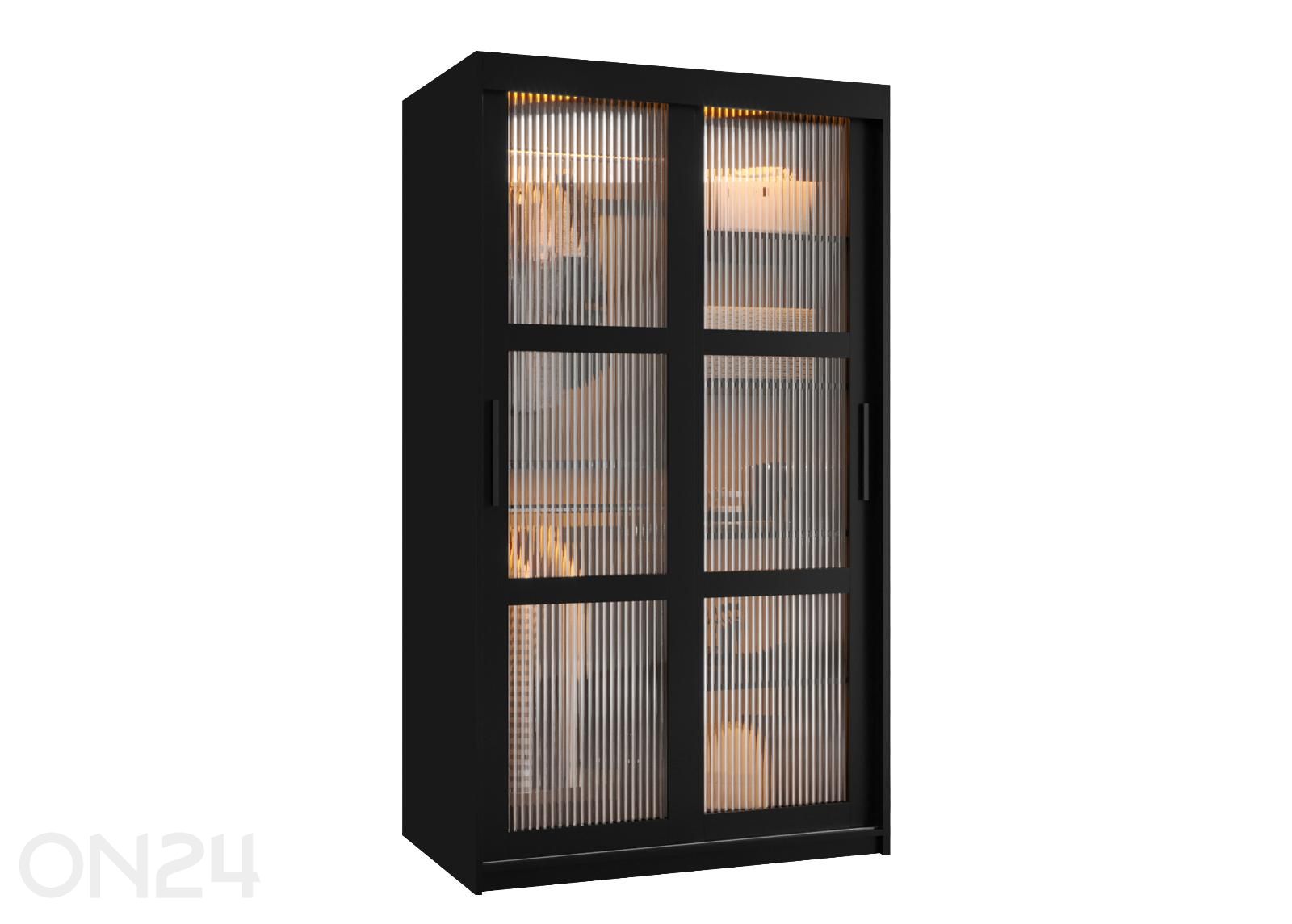 Liukuovikaappi Flutes 100 cm + LED kuvasuurennos