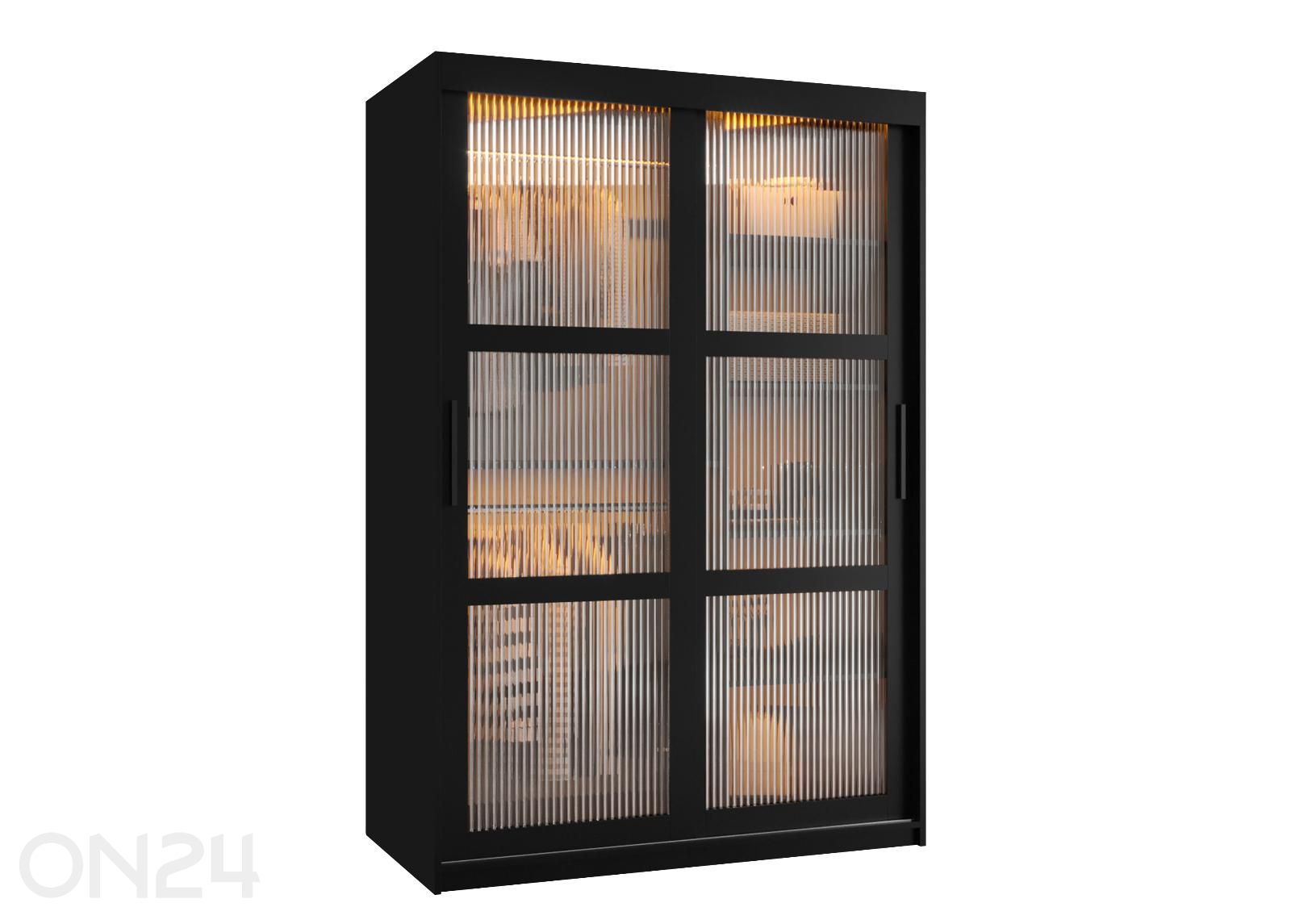 Liukuovikaappi Flutes 120 cm + LED kuvasuurennos