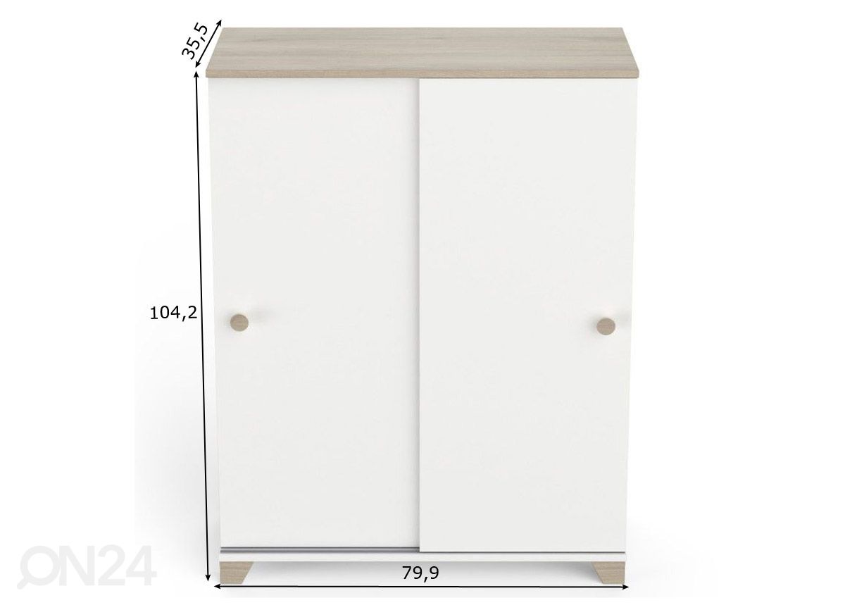 Liukuovikaappi Izzy 79,9 cm kuvasuurennos mitat