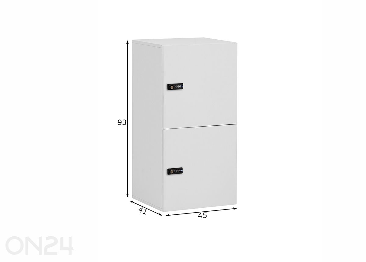 Lukittava kaappi Locked, 2 kpl kuvasuurennos mitat