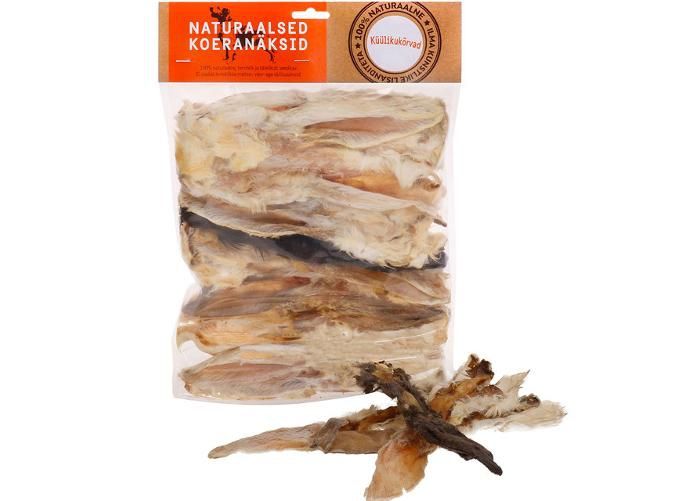 Luonnollinen koiran makupala kanin korvat karvoilla 200 g kuvasuurennos