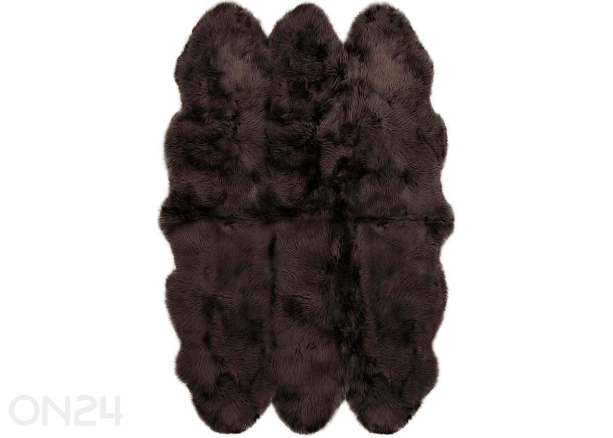 Luonnollinen lampaantalja Merino chocolate Sexto ±130x180 cm kuvasuurennos