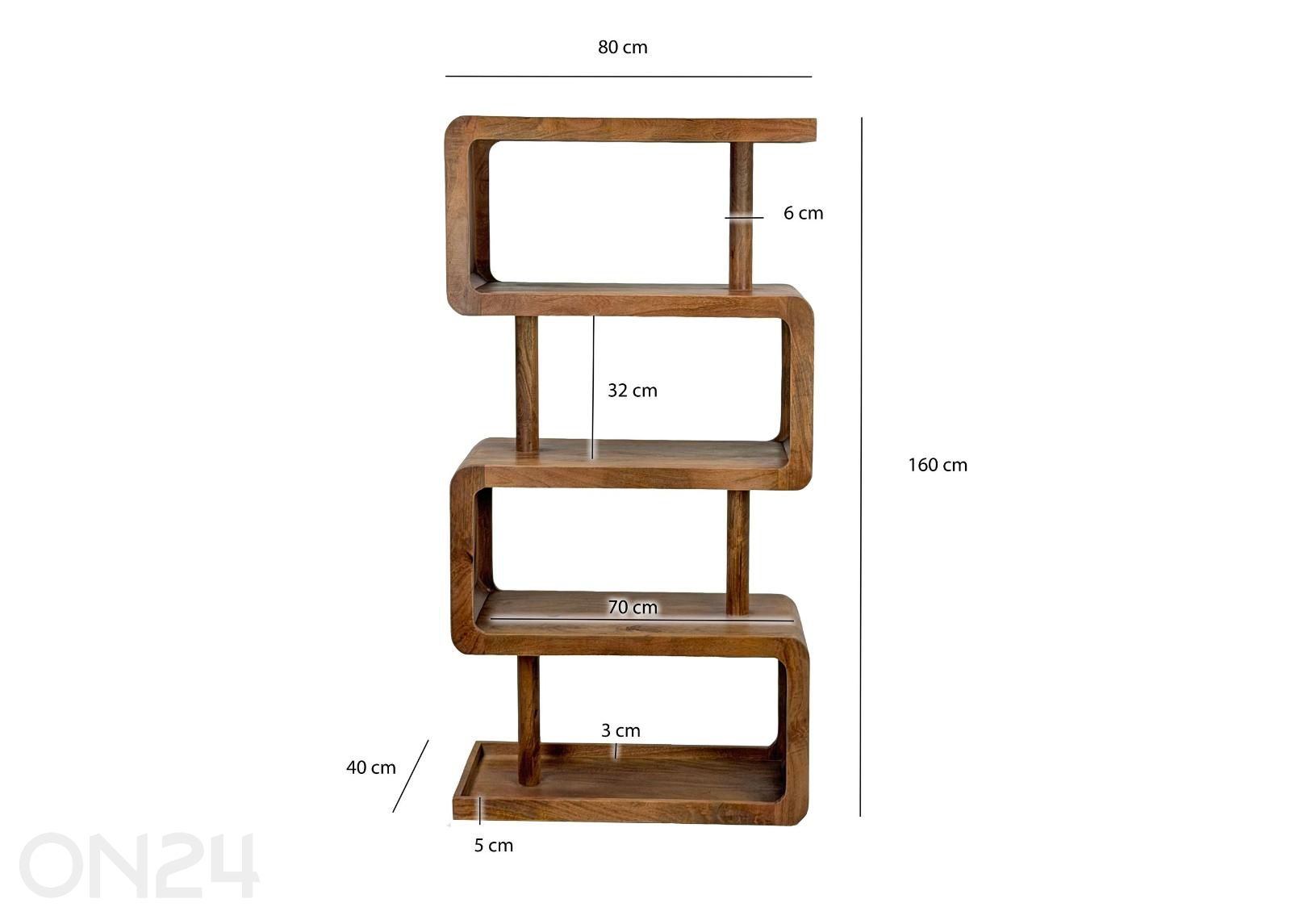 Massiivipuuhylly 160 cm kuvasuurennos mitat