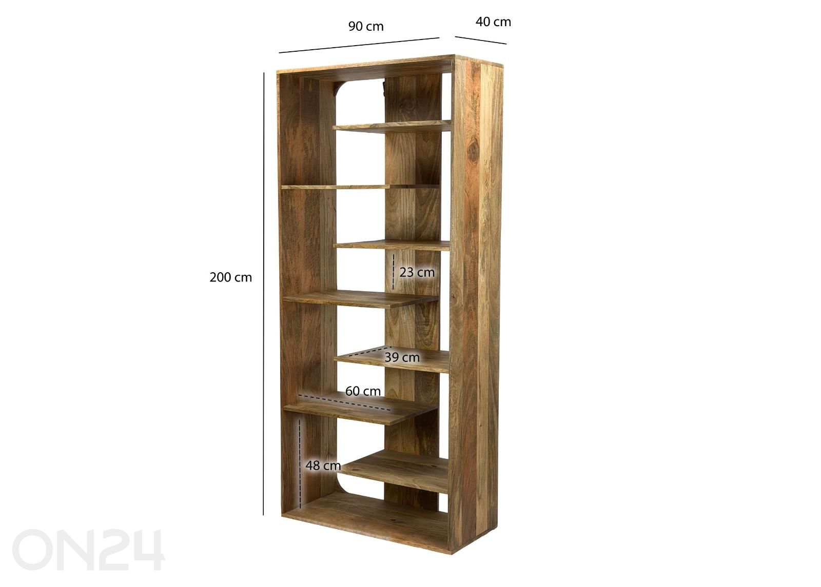 Massiivipuuhylly 200 cm kuvasuurennos