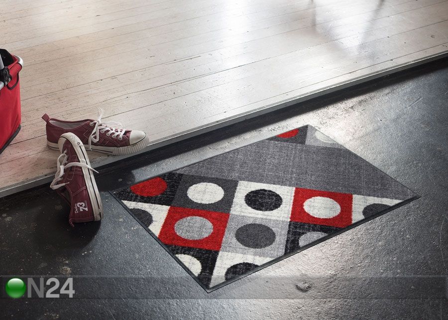 Matto Boules red 50x75 cm kuvasuurennos