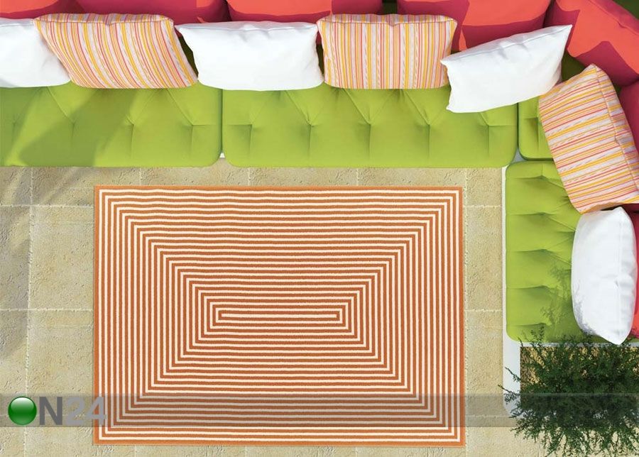 Matto Braid Orange 133x190 cm kuvasuurennos