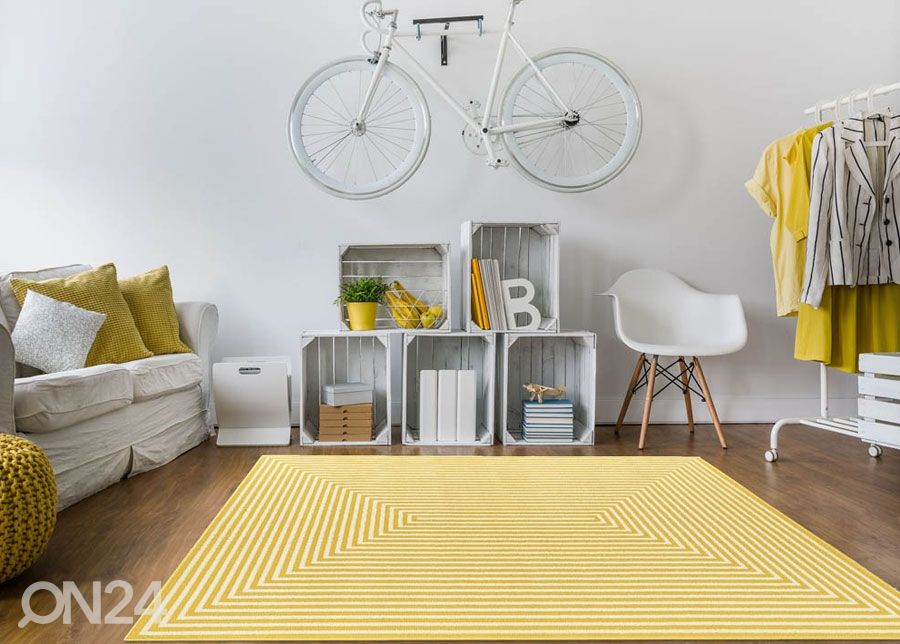 Matto Braid Yellow 160x230 cm kuvasuurennos