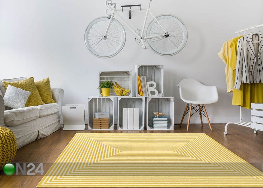 Matto Braid Yellow 200x285 cm kuvasuurennos