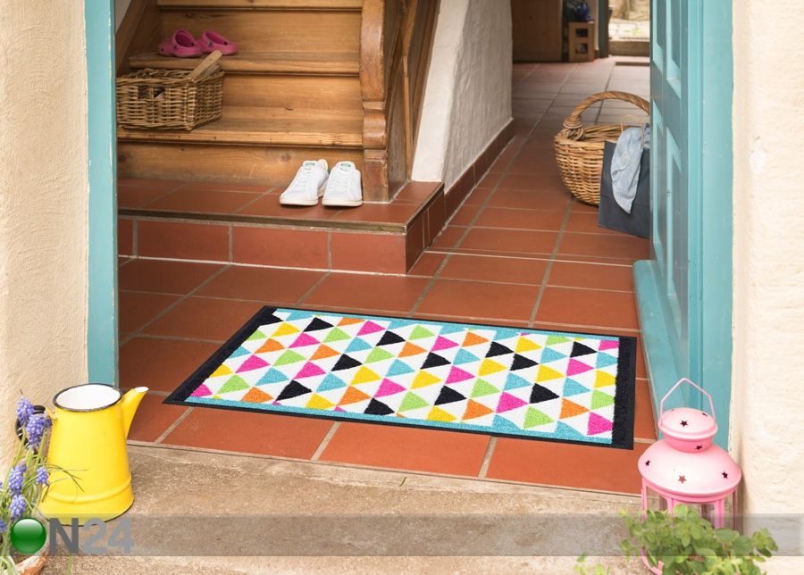 Matto Color Triangles bunt 50x75 cm kuvasuurennos